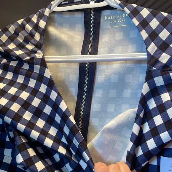 Kate Spade Gingham Dress in Blazer Blue Size XS - Picture 6 of 6